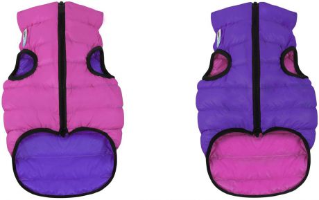 Куртка для собак "AiryVest", двухсторонняя, унисекс, цвет: розовый, фиолетовый. Размер XS (25)