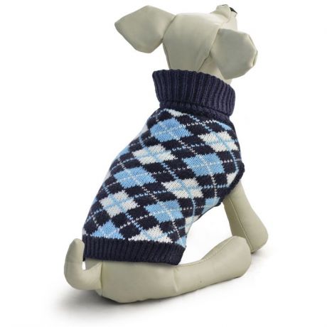Свитер для собак Tirol "Классика", унисекс, цвет: темно-синий. Размер XL