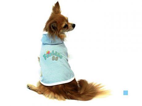 Майка для собак Каскад "Fashion", унисекс, цвет: голубой. Размер S