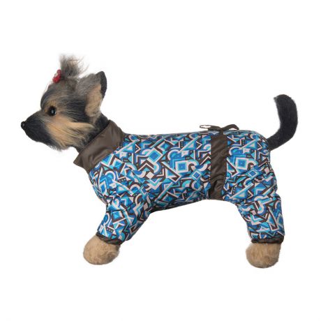 Комбинезон для собак Dogmoda "Норд", зимний, унисекс, цвет: коричневый, бежевый, голубой. Размер 1 (S)