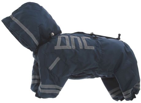 Комбинезон для собак Kuzer-Moda "ДПС", для мальчика, утепленный, цвет: синий, серый. Размер M