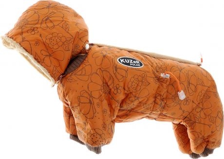 Комбинезон для собак Kuzer-Moda "Полярник", зимний, унисекс, цвет: оранжевый, коричневый. Размер S