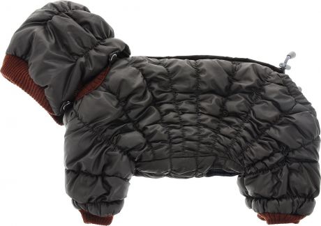 Одежда для собак Kuzer-Moda "Дутик", комбинезон зимний, унисекс, KZ001187, коричневый, размер XS