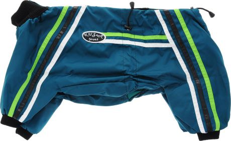 Одежда для собак Kuzer-Moda "Спринт", комбинезон унисекс, двухслойный, KZ003385, темно-зеленый, размер 27