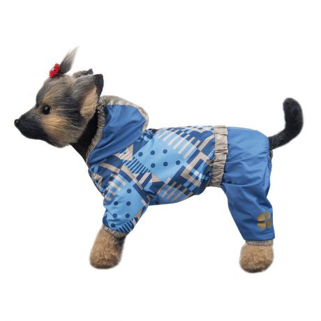Комбинезон для собак Dogmoda "Прогулочный", унисекс, цвет: голубой, серый. Размер 4 (XL)