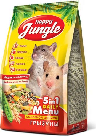 Корм сухой Happy Jungle для грызунов, 350 г