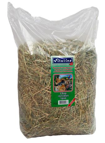 Сено для грызунов "Vitaline", сбор луговых трав, 3 кг