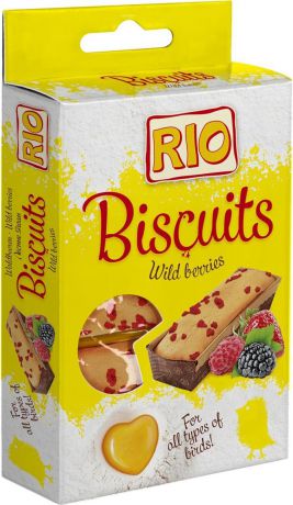 Лакомство для всех видов птиц RIO "Biscuits", с лесными ягодами, 5 х 7 г