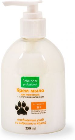 Крем-мыло для животных "Пчелодар", с маточным молочком, 250 мл