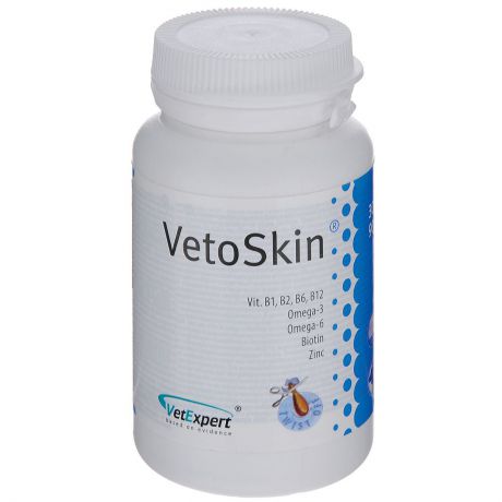Витаминный комплекс для кошек и собак VetExpert "VetoSkin", 90 капсул