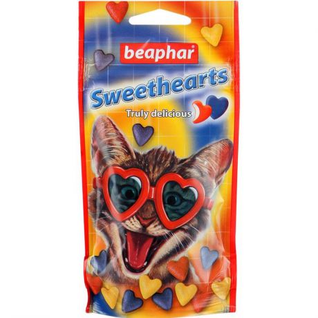 Лакомство для кошек Beaphar "Sweet Hearts", 150 шт