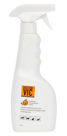 Спрей-нейтрализатор пятен и запаха животных Doctor Vic "Апельсин", 500 мл