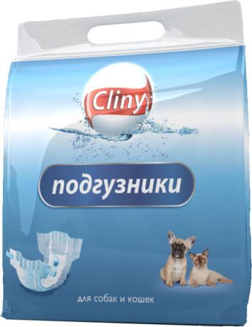 Подгузники для домашних животных "Cliny", 9 шт. Размер M