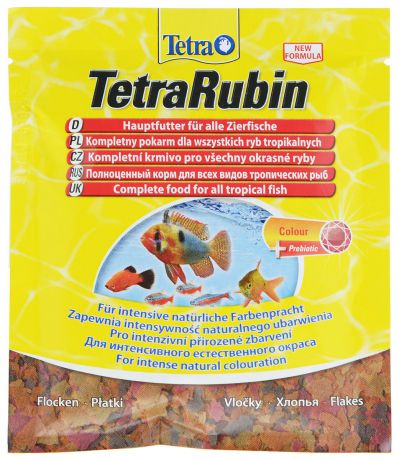 Корм Tetra "TetraRubin" для улучшения окраса всех видов тропических рыб, 12 г