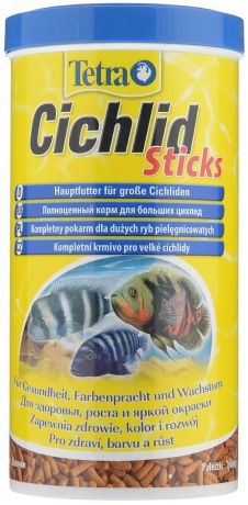 Корм сухой Tetra "Cichlid. Sticks" для больших цихлид, палочки, 1 л (320 г)