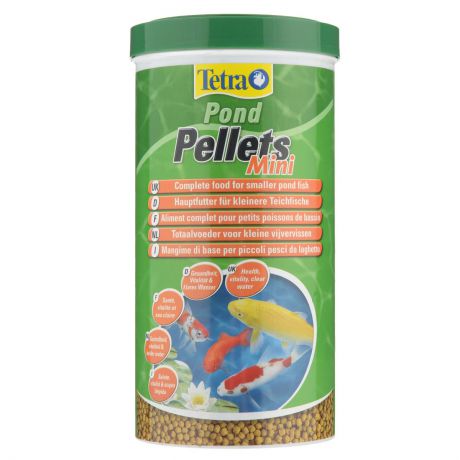 Корм сухой Tetra Pond "Pellets Mini" для всех видов прудовых рыб, в виде шариков, 1 л