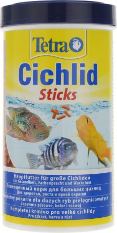 Корм сухой Tetra "Cichlid. Sticks" для больших цихлид, палочки, 500 мл (160 г)