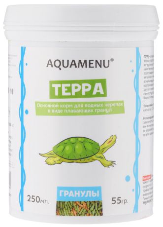 Корм Aquamenu "Терра", для водных черепах, 250 мл (55 г)