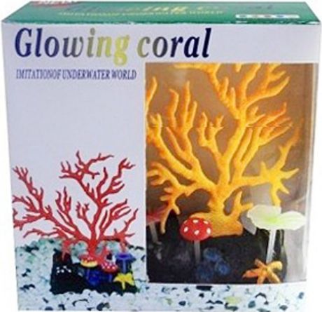 Светящийся коралл Meijing Aquarium "Светящийся коралл", цвет: оранжевый. AM0015O