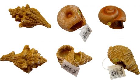 Набор декораций для аквариума Penn-Plax "Песчаные ракушки", 6 предметов
