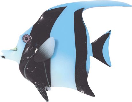 Декорация для аквариума Jelly-Fish "Мавританская рыбка", светящаяся, цвет: голубой, 16 х 13 х 2,2 см