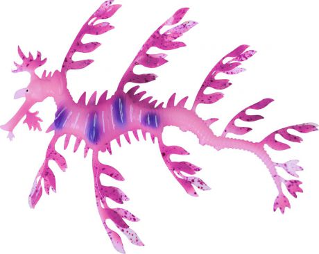 Декорация для аквариума Jelly-Fish "Морской дракон", силиконовая, светящаяся в темноте, цвет: фиолетовый, 19 х 15 х 2 см