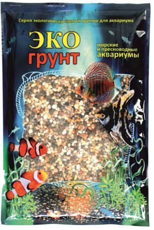 Грунт для аквариума ЭКОгрунт "Феодосия №0", галька, 1-3 мм, 3,5 кг. г-0021
