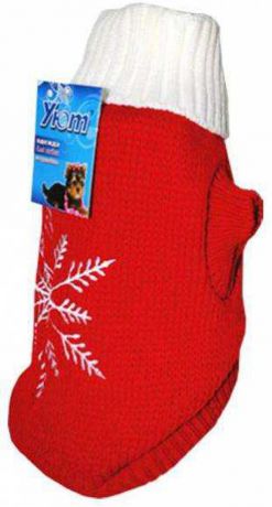 Свитер для собак Уют "Снежинка", цвет: красный. НМ12М. Размер M