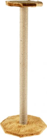 Когтеточка "ЗооМарк", с полкой, цвет: светло-коричневый, бежевый, высота 102 см