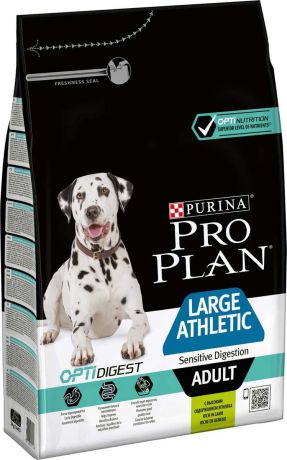 Корм сухой Pro Plan "Adult Large Athletic", для взрослых собак крупных пород с атлетическим телосложением, с ягненком, 3 кг