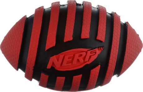 Игрушка для собак Nerf "Мяч для регби", с пищалкой, длина 9 см