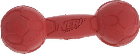 Игрушка для собак Nerf "Гантель", с пищалкой, длина 17,5 см