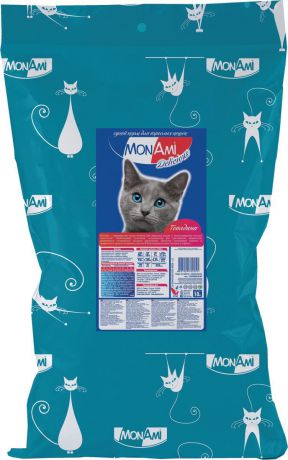 Корм сухой "MonAmi" для взрослых кошек, с говядиной, 10 кг