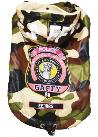 Куртка-пуховик для собак Gaffy Pet "Police", унисекс. Размер L