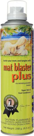 Спрей для кошек и собак 1 All Systems "Mat Blaster Plus", для увлажнения и восстановления кожи и шерсти, 248 г