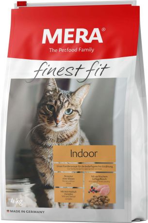 Сухой корм Mera Finest Fit Indoor, для кошек живущих в помещении, 4 кг
