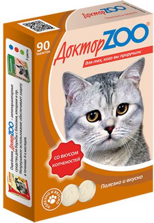 Мультивитаминное лакомство для кошек "Доктор ZOO" со вкусом копченостей