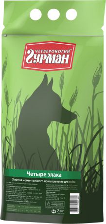 Каша для собак Четвероногий Гурман "4 злака", 102130001, 3 кг
