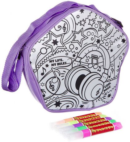 Bondibon Раскраска с 3D красками сумочка Диско