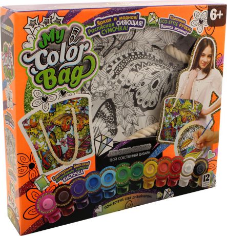 Набор для творчества Danko Toys "My Color Bag. Сумка-раскраска Мульт 2. Бабочки"