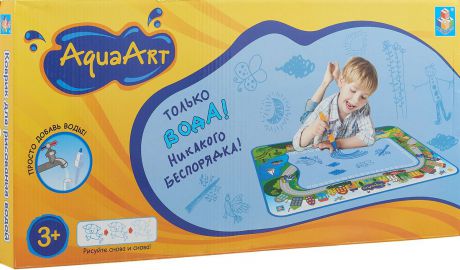 1TOY Коврик для рисования AquaArt с водным маркером Т59440