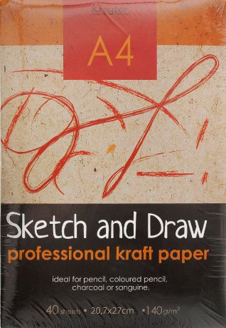 Папка для рисования и эскизов "Kroyter", 40 листов, формат А4
