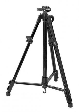 Мольберт-тренога "Белоснежка", телескопический, цвет: черный, высота 51-150 см