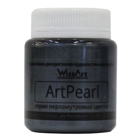 Краска акриловая Wizzart "ArtPearl", цвет: графит, 80 мл