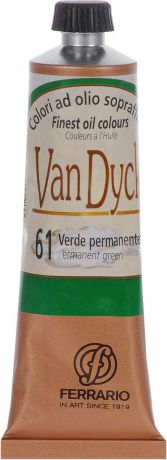 Ferrario Краска масляная Van Dyck цвет №61 пермаментный зеленый