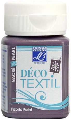 Краска по ткани Lefranc & Bourgeois "Deco Textil", цвет: перламутровый античный розовый (744), 50 мл