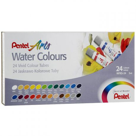 Акварель Pentel "Water Colours", 24 цвета