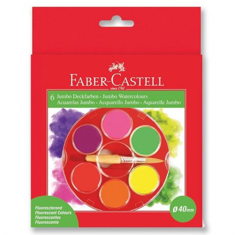 Faber-Castell Акварельные краски Jumbo неоновые 6 шт