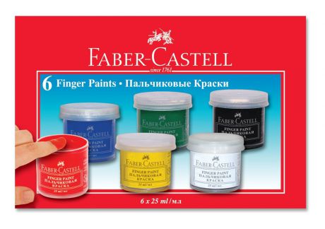 Faber-Castell Краски пальчиковые 6 цветов 160402