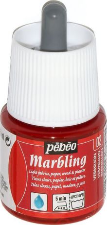 Pebeo Краска Marbling для техники Эбру цвет 130-002 киноварь 45 мл